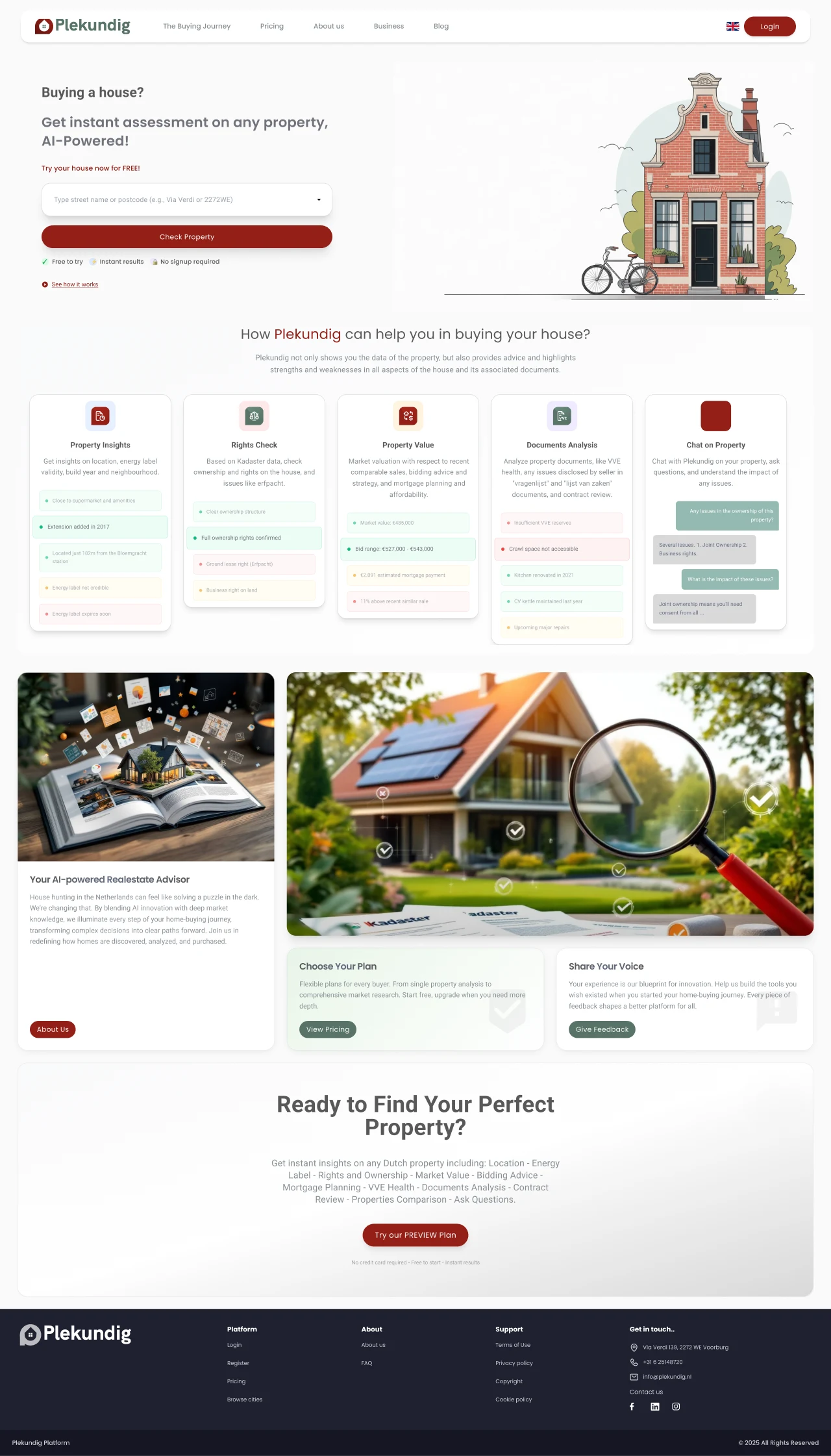 Original full landing page